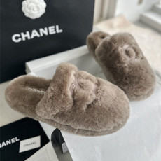 CC로고 울 모카 슬리퍼 뮬