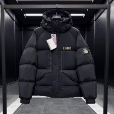 디올 스콘 콜라보 패치 로고 블랙 다운 패딩 재킷