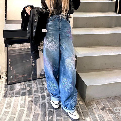 CH 크리스탈 포인트 데님 팬츠